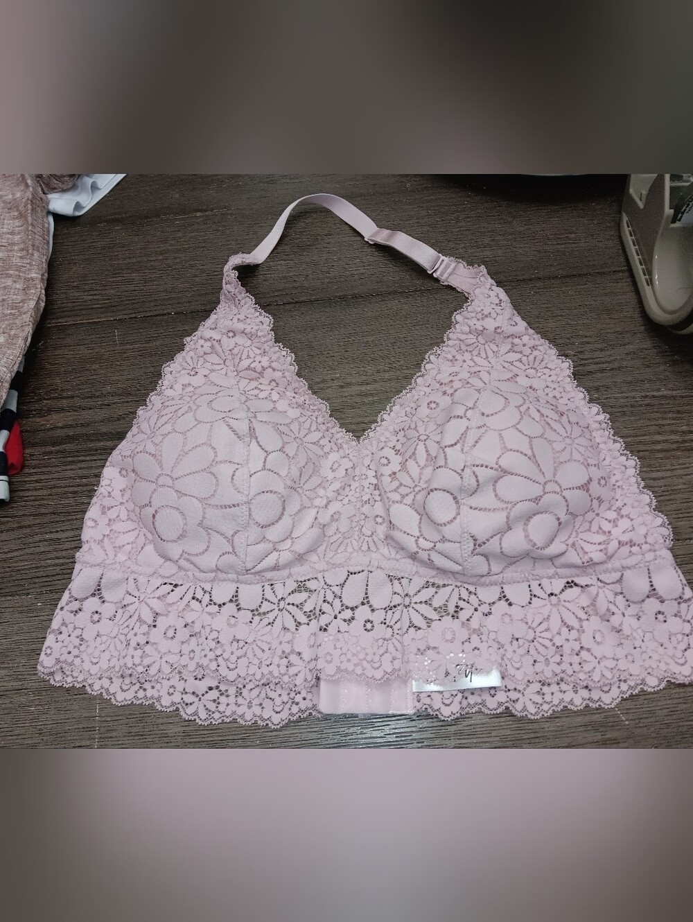 Lace Floral Bralette in Soft Lilac